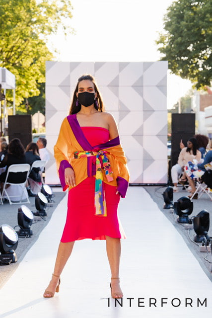 model on runway