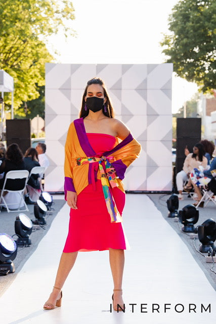 model on runway